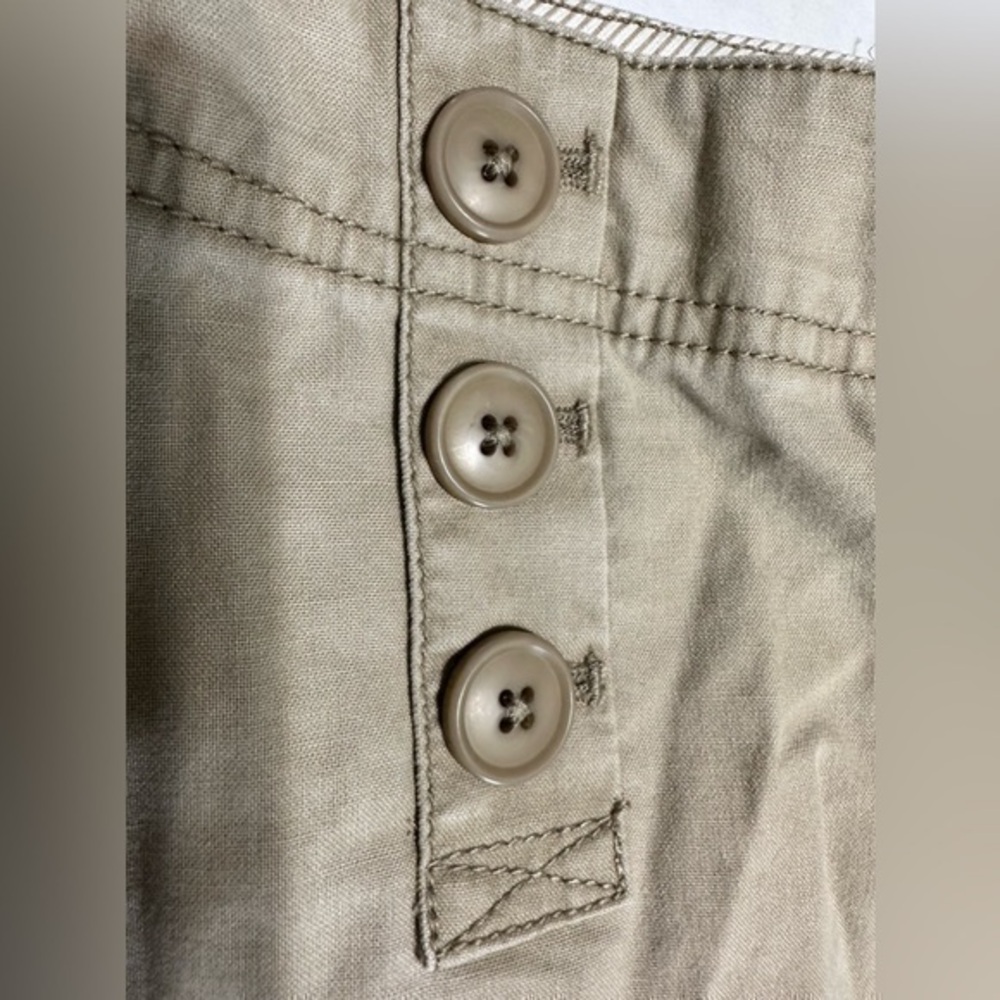 J. Jill Cotton Pants Khaki Stone Womens Size 2 casual bigger buttons‎ - Picture 5 of 14